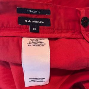 Faconnable red chino pants lightly used size 50 Europe